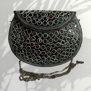 RAMLA Silver Mosaic handcrafted bag